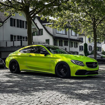 Covering Brillant Métallique Jaune Fluo - Vorren Plus